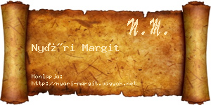 Nyári Margit névjegykártya